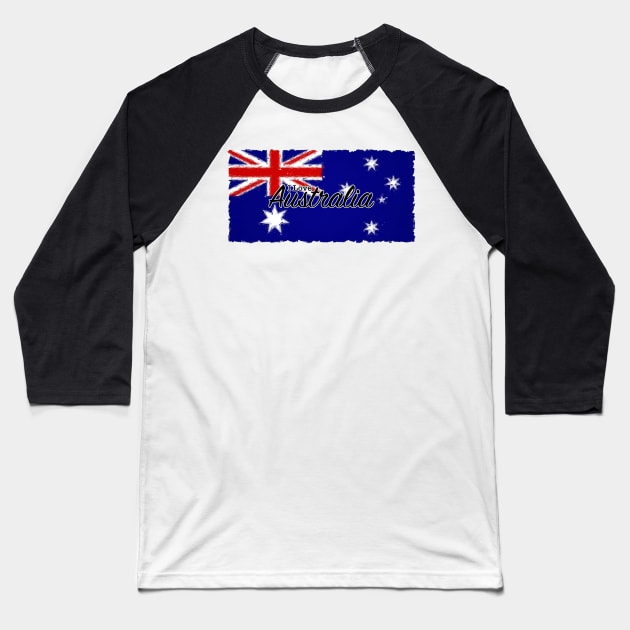 I Love Australia Baseball T-Shirt by Custom Autos